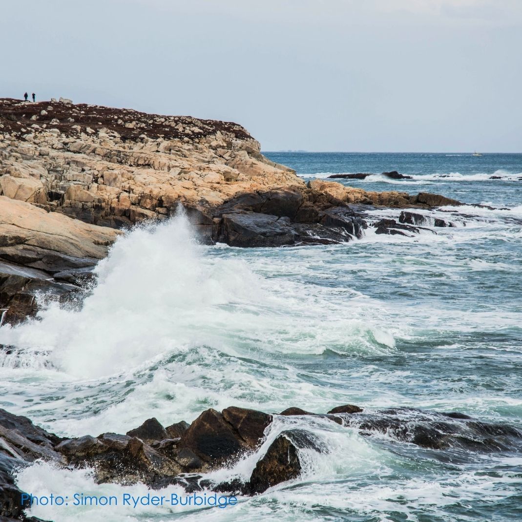 Waves crashing on the shore at Duncans Cove, NS