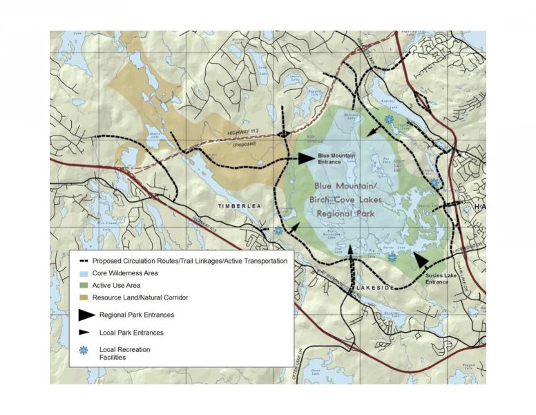 Map of proposed Blue Mountain Birch Cove Lakes from 2005