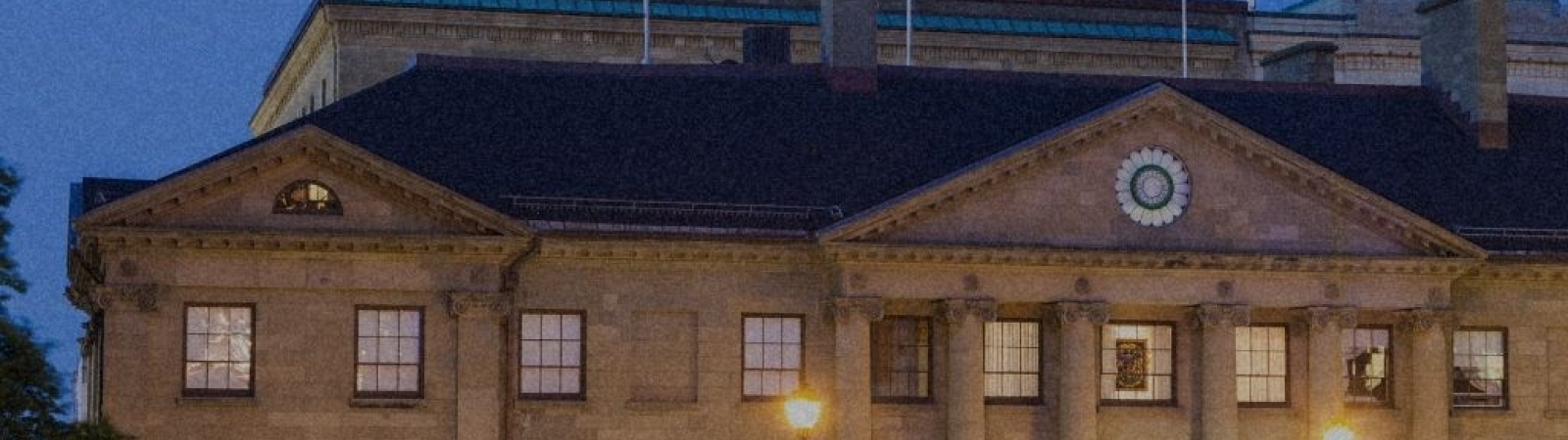 Nova Scotia Legislature building at night