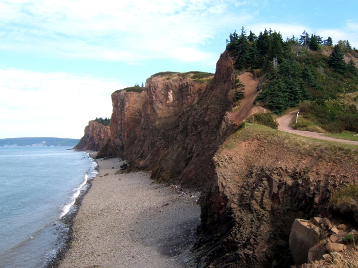 eroding cliffs from the bay of fundy.