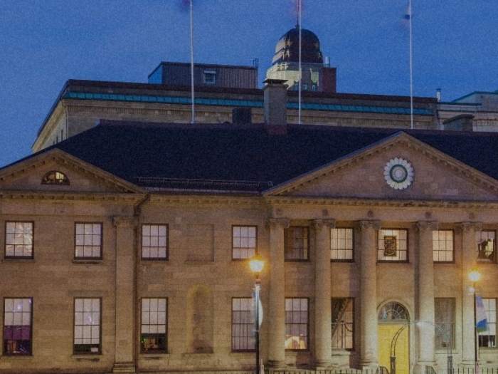 Nova Scotia Legislature building at night