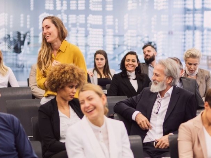 People at a public consulation session 
